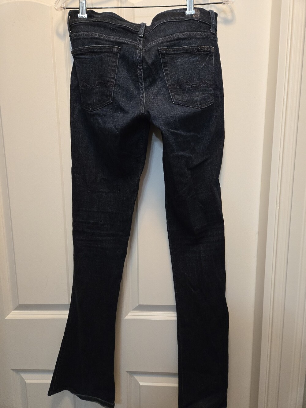 7 For All Mankind Women's Kaylie Dark Blue Flare-Leg Jeans